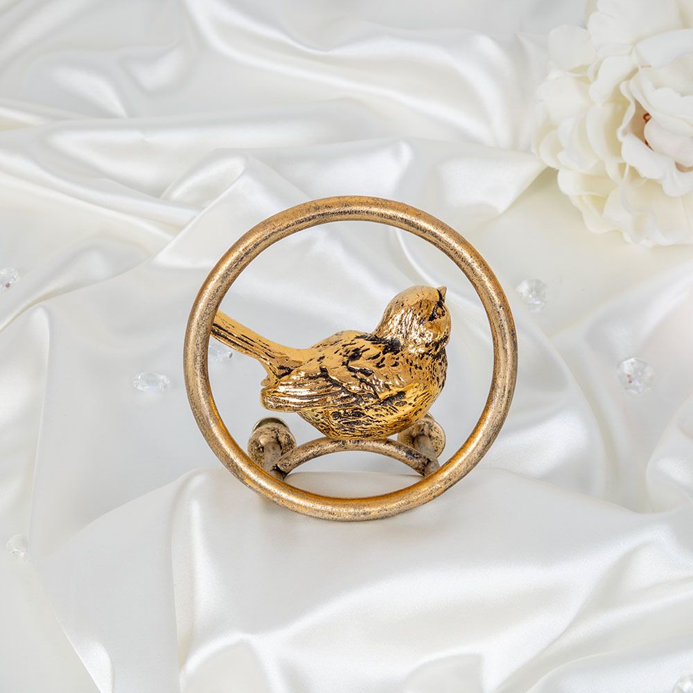 Ручка скоба мебельная Птичка Терра круглая правая Амбер