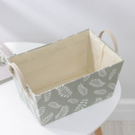 Корзина для хранения с ручками Доляна «Листья», 31,5×21×21 см, цвет серо-зелёная