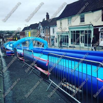 Водная горка без надувного дна, герметичная ТУРБО "Гидроспуск", 50*4*2 м