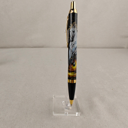 Ручка шариковая "Белая лошадь" с ручной росписью в коробке