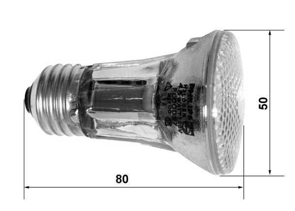 Лампа накаливания галогенная 50W R50 Е27 - цвет в ассортименте