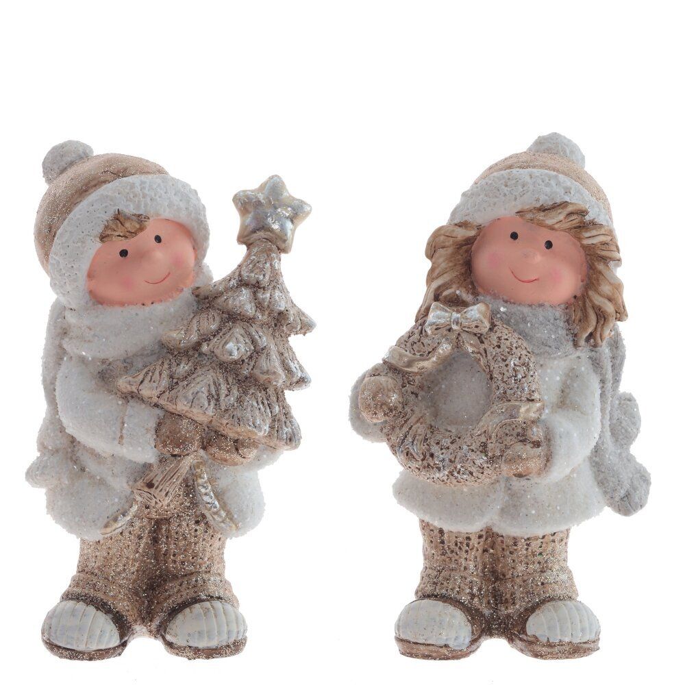 GAEM Фигурка декоративная "Мальчик/Девочка", L8 W6 H14,5 см, 2в.