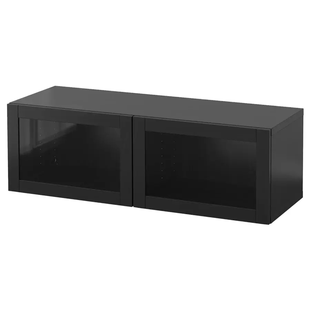 Навесной шкаф - IKEA BESTÅ/BESTA, 120x42x38 см, черный, БЕСТО ИКЕА