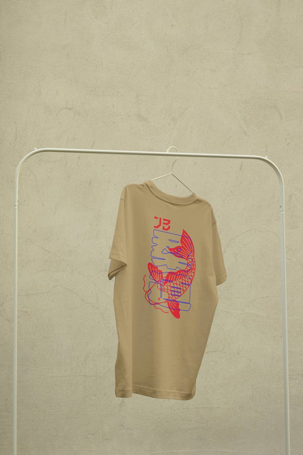 Футболка с принтом "Карпы Кои"