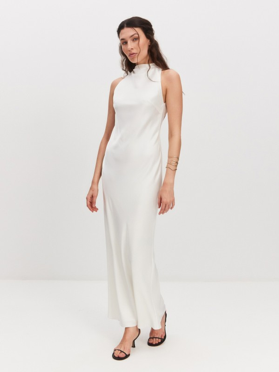 Платье с качелями макси