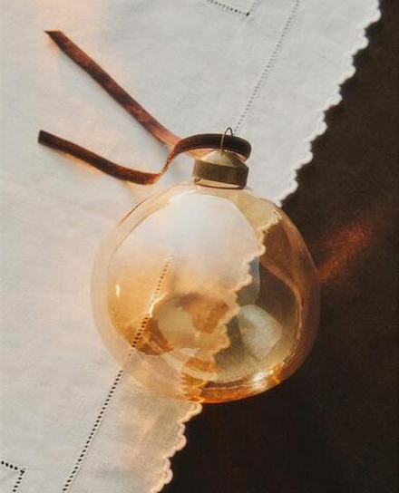 ZARA HOME ЕЛОЧНОЕ УКРАШЕНИЕ «ШАР» АСИММЕТРИЧНОЙ ФОРМЫ, КОРИЧНЕВЫЙ