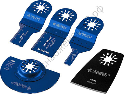 ЗУБР НР-5 UniLock, OIS-хвост., 5 предм., Набор насадок для реноватора, Профессионал (15573)