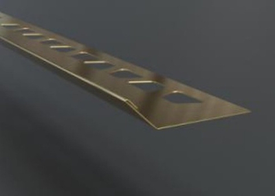 Наружный профиль для плитки и керамогранита, латунь шлифованная