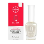 IQ Beauty Лак для ногтей для защиты от грибка с активатором роста с тербинафином Antifungal Nail Polish, 12,5 мл Молочный полупрозрачный