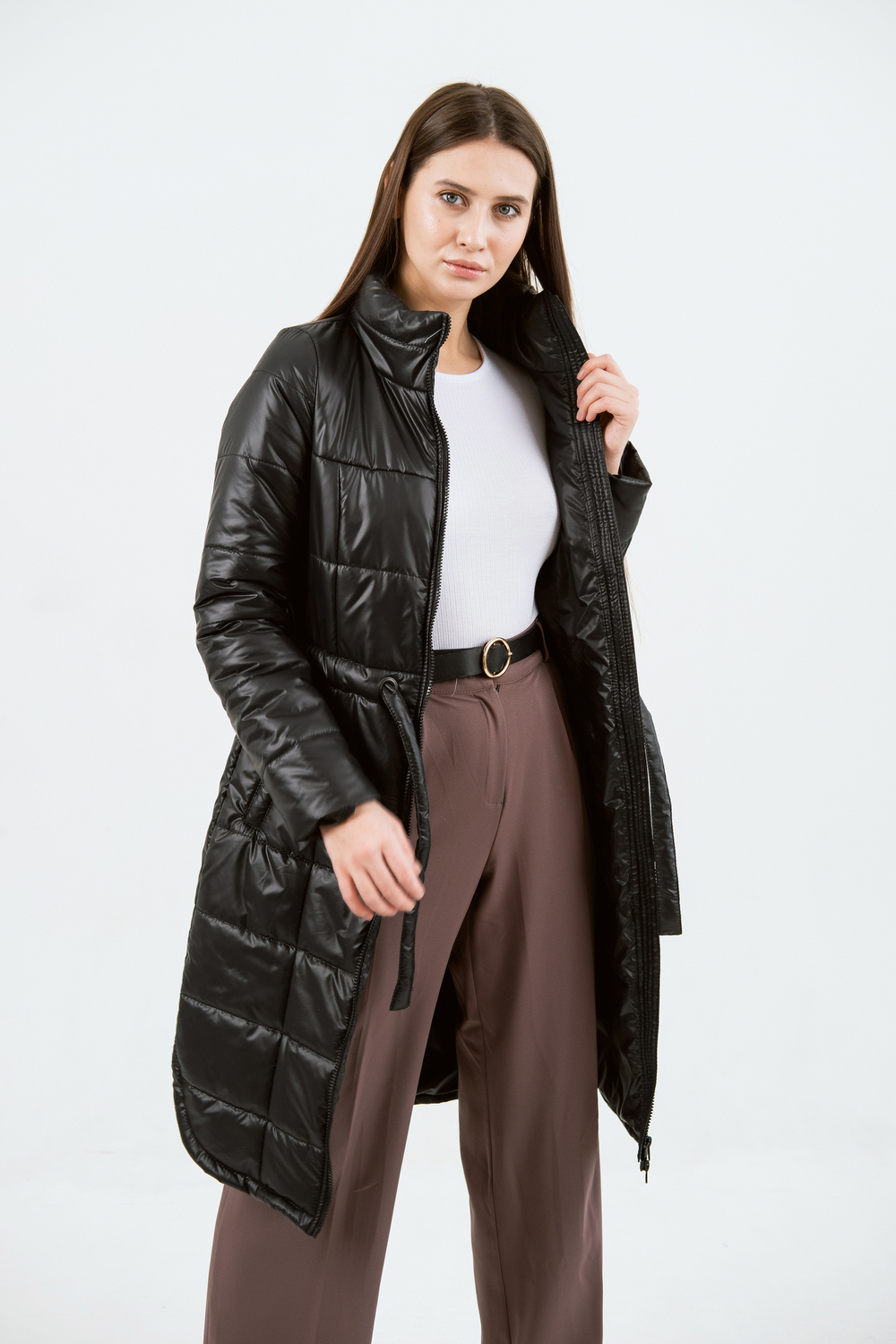 Пальто "Слим" черный