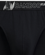 Мужские трусы слипы спорт Atlantic, 3 шт. в уп., бамбук, зеленые + черные+ сине-зеленые, 3MP-213