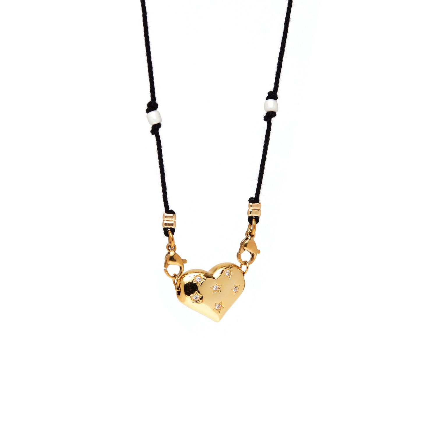 Колье Sparking Knitted Heart Necklace – Gold