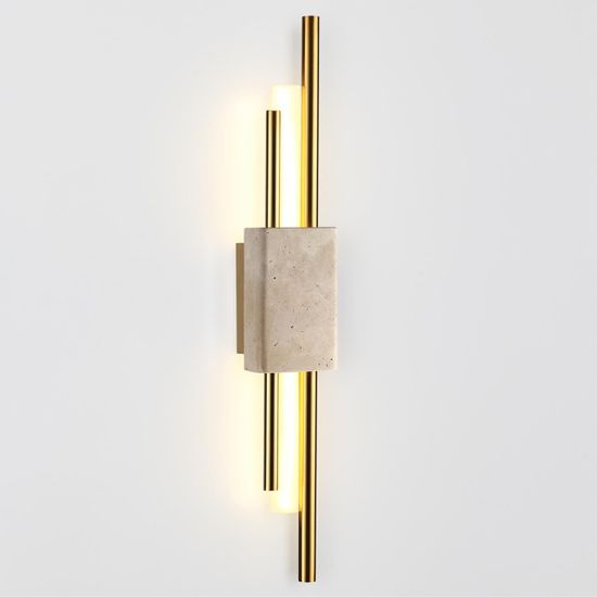 7034/10WL L-VISION ODL26 Настенный светильник светильник камень/акрил/металл IP20 LED 10W 3000K 220V TRAVERTINO