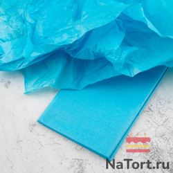 Бумага упаковочная тишью, Голубая 50х66 см (10 листов)
