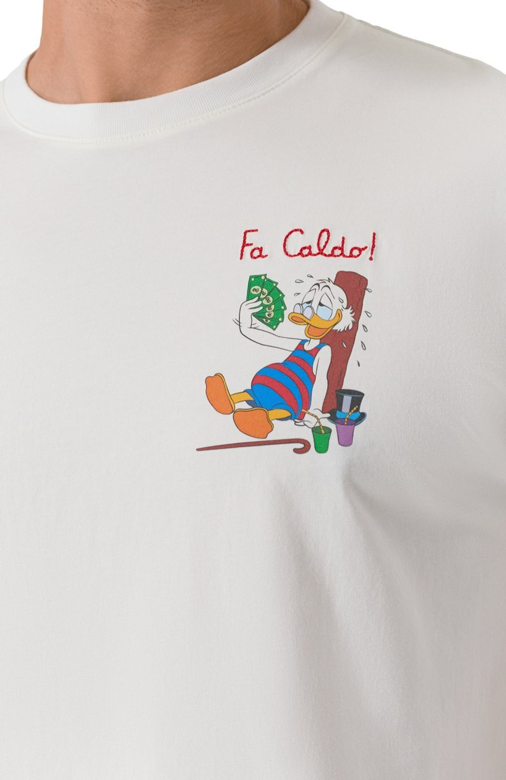 Футболка Saint Barth scrooge caldo скрудж веер белая