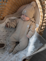 Комбинезон "Бренд" с капюшоном, Бежевый