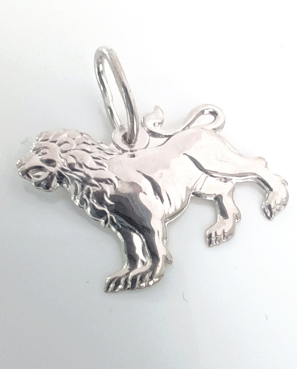 Подвеска ювелирная "Лев", из родированного серебра 925 пробы/Ф