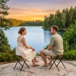 Табурет складной «Кемпер», 27*32*35 см,до 100 кг, коричневый