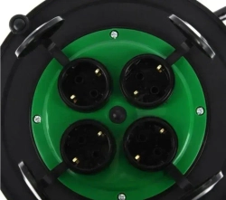 Катушка 4 розетки с заземлением с крышками IP44, УХЛ2