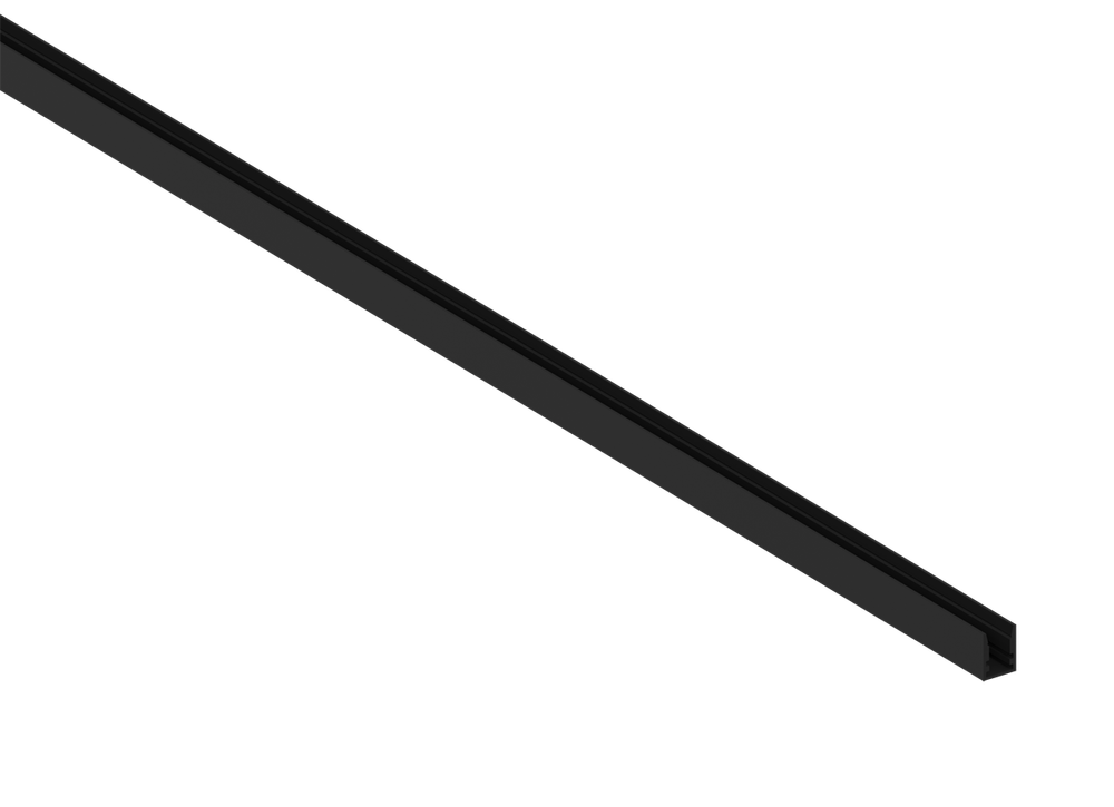 Накладной алюминиевый профиль,   10х13х2000. Цвет: Черный матовый,  RAL9005, Серия:DN8ALE