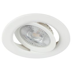 Светильник светодиодный встраиваемый ЭРА KL LED 25A-5 3K WH круглый поворотный белый 5Вт 3000К | Встраиваемые LED светильники