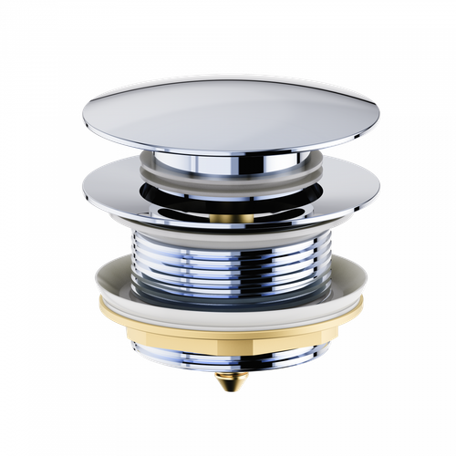 Донный клапан для ванны 1 1/2 WONZON & WOGHAND, Хром (WW-SS105-CR)