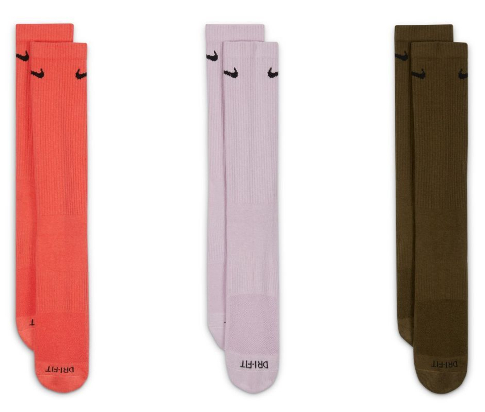 Носки теннисные Nike Everyday Plus Cushioned Training Crew Socks 3P - разноцветный
