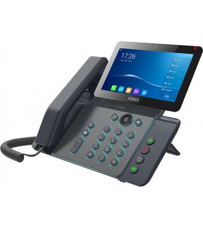 Fanvil V67 Flagship Smart Video Phone, 6-Party Conference, 20 SIP lines, 7” Adjustable Touch Screen (0° to 40°) (1024x600) , Opus+IPV6, 21 DSS keys, Bluetooth 5.0 and 2.4G/5G Wi-Fi, PSU+POE