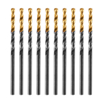 Сверло по металлу, 2,5 мм, HSS-Tin, Golden Tip, 10 шт. Denzel
