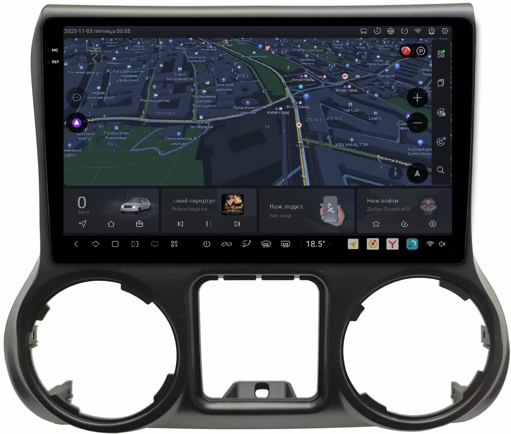 Магнитола для Jeep Wrangler 2014-2018 - Carmedia OL-1258-2 QLed+2K, Android 13, UIS7870 (DUDU7), CarPlay, SIM-слот
