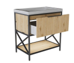 Тумба д/ванной "БРУКЛИН-80"Дуб Бунратти под раков. Фостер 80(Kirovit)/Fest 80(Sanita Luxe)ЛОФТ(ЛДСП)