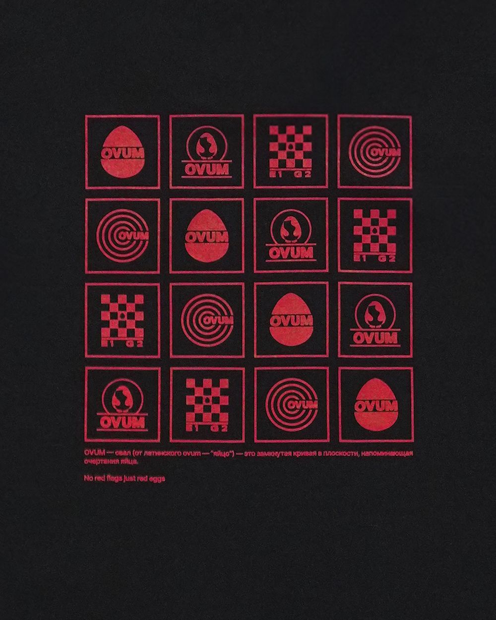 Купить Футболка Ovum 03 Red Eggs черная Футболка Ovum 03 Red Eggs черная