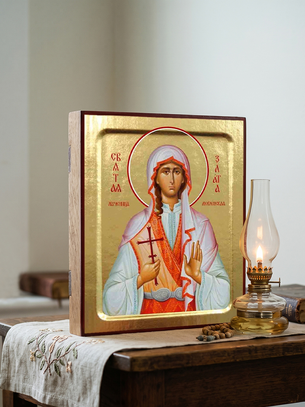 Икона Златы, мученицы на дереве: 125 х 160 (Синопсисъ)