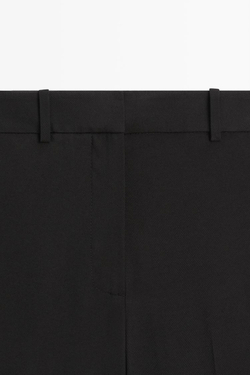 Massimo Dutti Свободные брюки прямого кроя, черный
