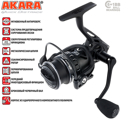 Катушка рыболовная Akara Quick Distance 6+1 bb