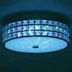 Citilux Портал CL32413G1 LED RGB Люстра хрустальная с пультом Хром