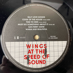Винтажная виниловая пластинка LP Wings At The Speed Of Sound (EU 2014)