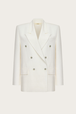 ДВУБОРТНЫЙ ЖАКЕТ ИЗ ЛЬНА И ШЕЛКА