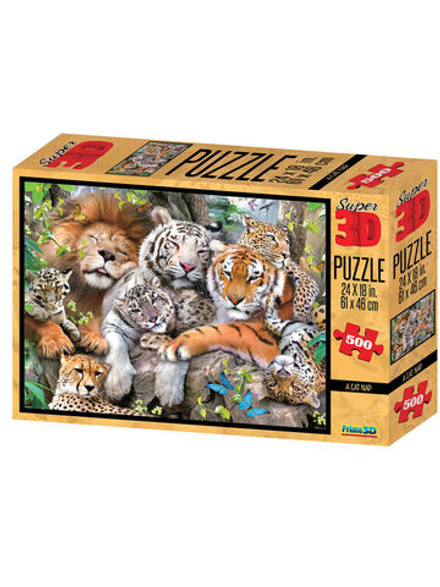 Пазл 3D 500 дет. 61*46см "Кошачий сон"