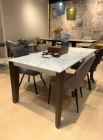 Стол М-City DISAUR Эзмир (Esmir) 160 Арабескато (Matte Arabescato Solid Ceramic), Орех