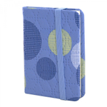 Записная книжка, А7, Alingar, 7БЦ, ПВХ, на резинке, клетка, 96 л., "Шары", голубой