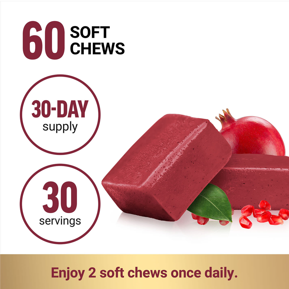 Force Factor, Total Beets® с коэнзимом Q10, гранат, 60 жевательных таблеток из суперфуда