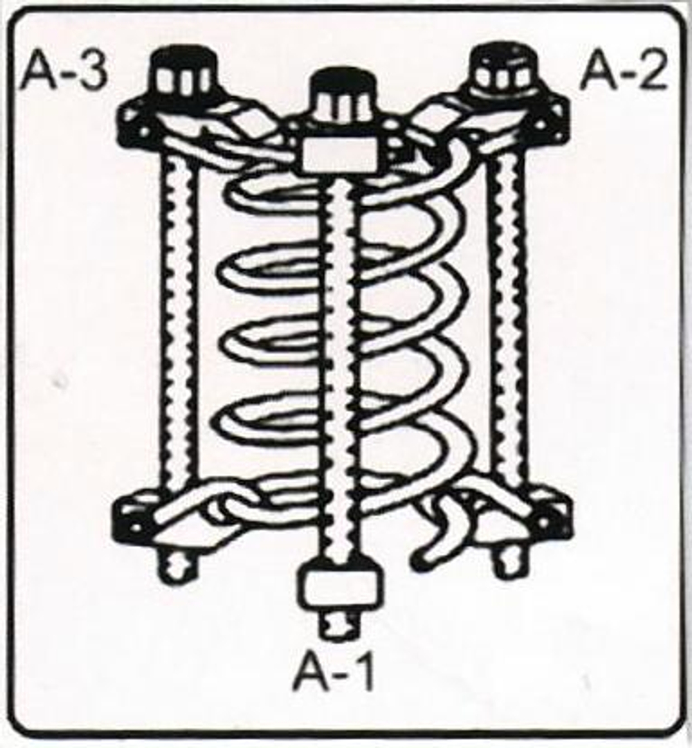 KA-4014К комплект съемников пружин 3шт 300 мм