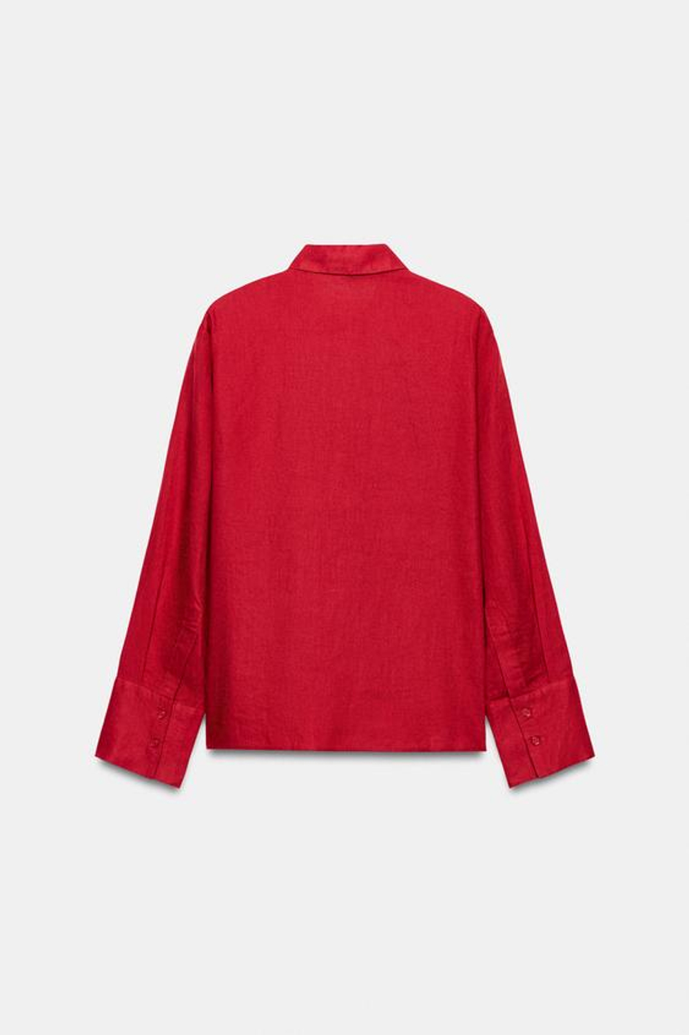 ZARA РУБАШКА ИЗ 100% ЛЬНА — ZW COLLECTION, КРАСНЫЙ