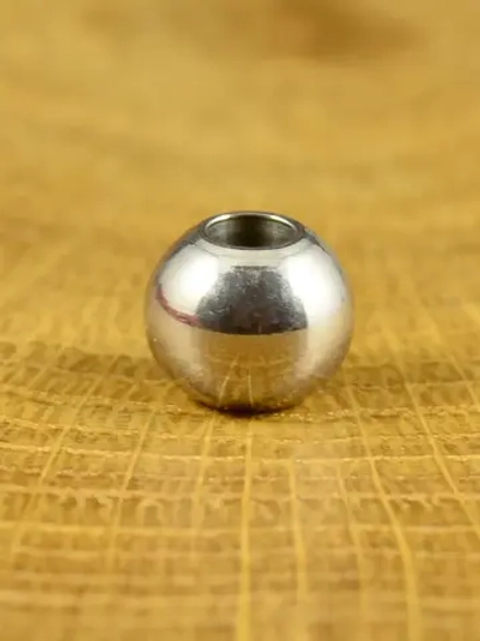 Бусина круглая ШАР 10 штук серебро