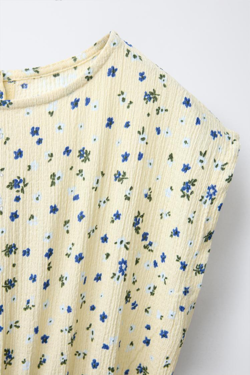 ZARA ДЛИННЫЙ КОМБИНЕЗОН С ТЕКСТУРНЫМ ПРИНТОМ, ЖЕЛТЫЙ