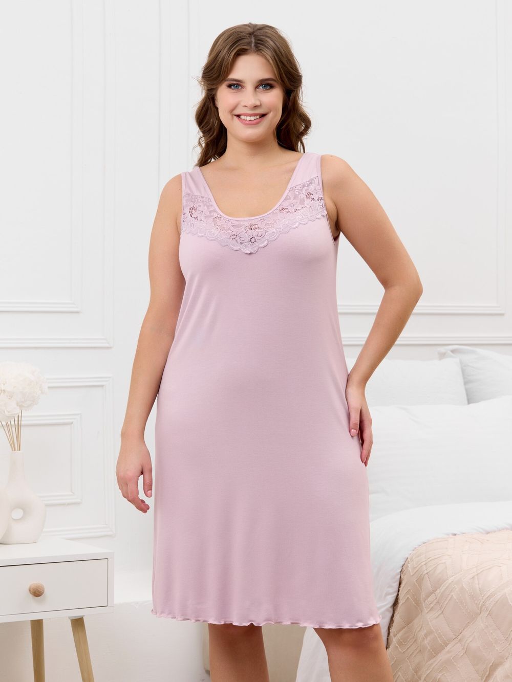 Ночная сорочка Этуаль Виотекс ПУДРОВЫЙ