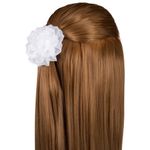 Бант для волос 8х10 см, 10х12 см, 8 см на резинке, белый, АССОРТИ, MONTE VITA, 457117