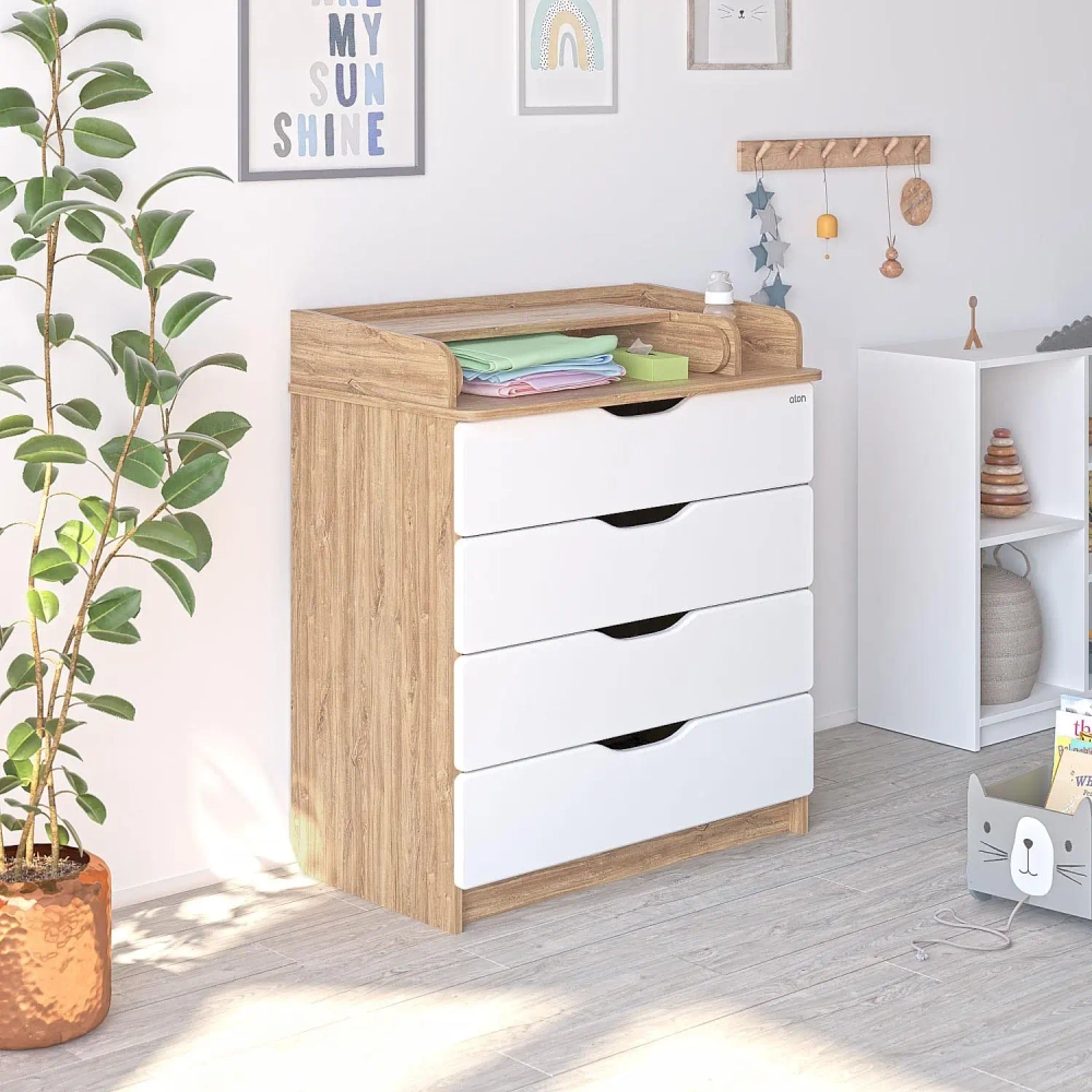 Комод Атон СИРИУС-2 WOOD ПВХ 800/4 дуб канзас