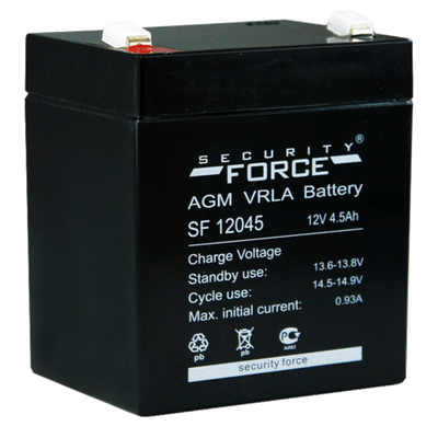 Аккумулятор 4,5 А/ч (SF 12045), ЧЕРНЫЙ, (4614030010004)